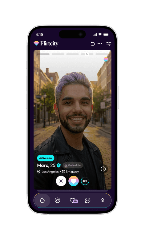 Primary Flirtcity phone screen